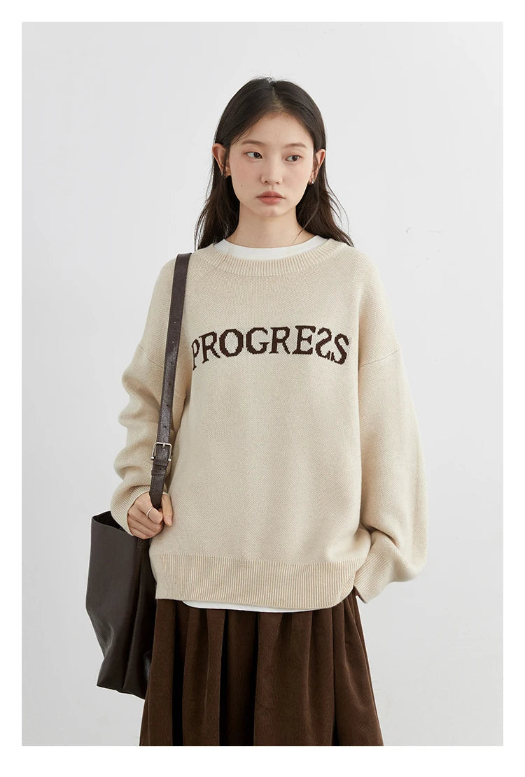 VILZSTUDIOS Chic Loose Round Neck Sweater