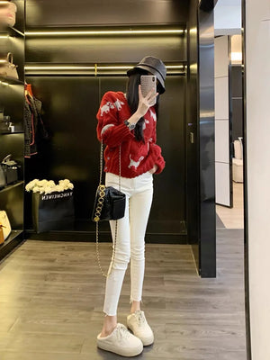 VILZSTUDIOS Cozy Dog Jacquard Sweater