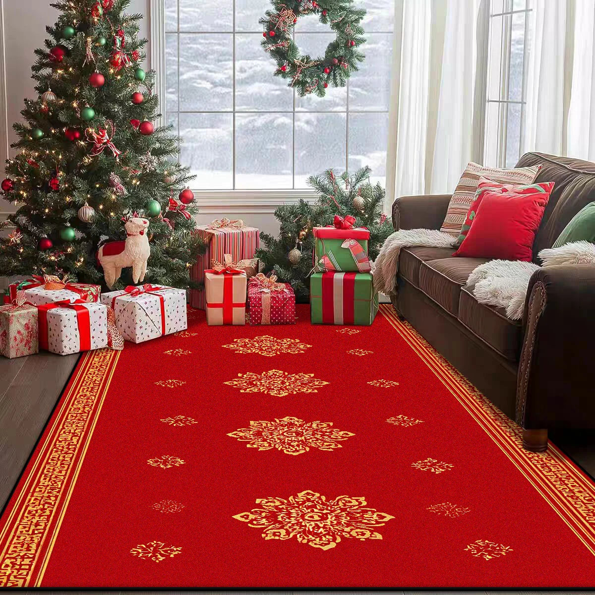 VILZSTUDIOS Luxurious Festive Red Rugs