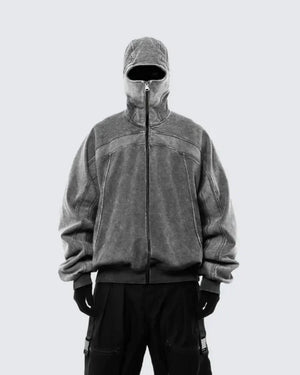 VILZSTUDIOS Washed Gray Classic Ninja Hoodie