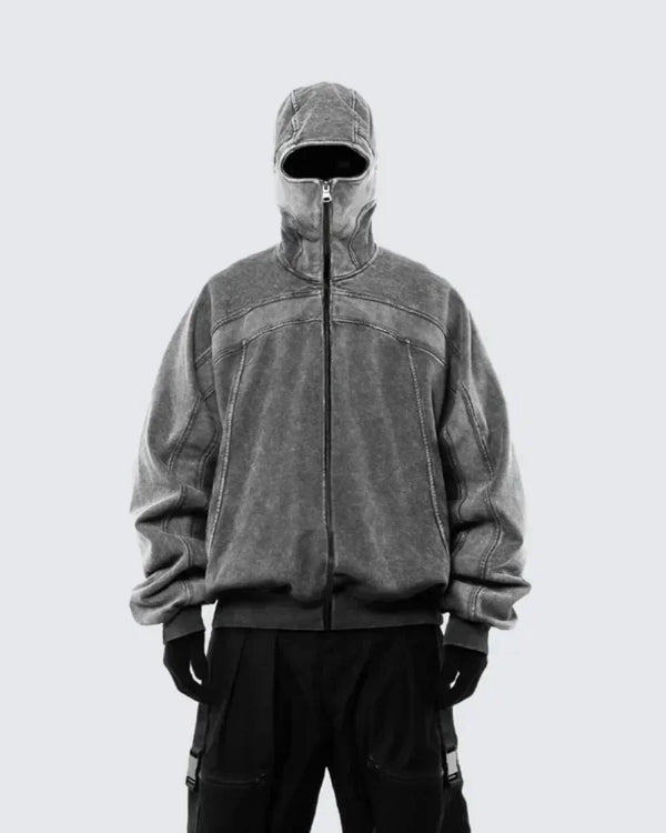 Washed Gray Classic Ninja Hoodie