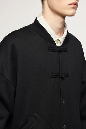 VILZSTUDIOS Chinese Style Premium Fleece Baseball Shirt