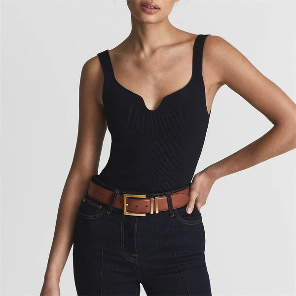 Chic French Knitted Tank Top