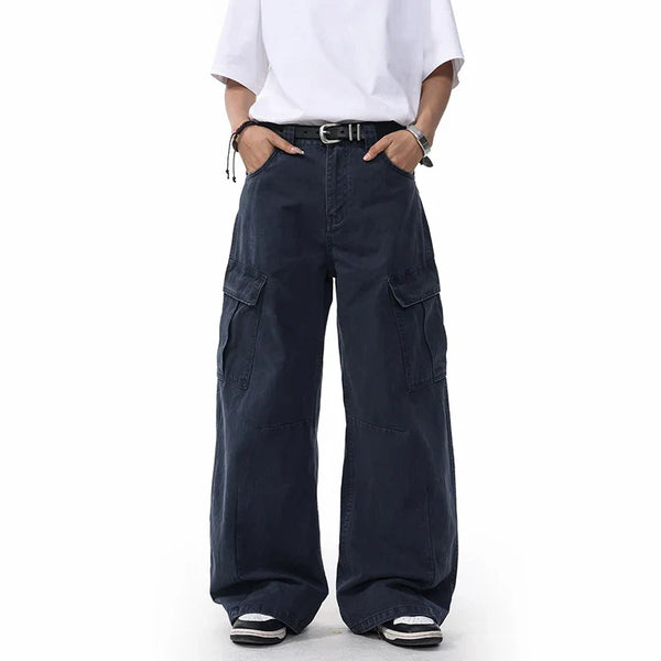 Loose Casual Pure Cotton Cargo Pants