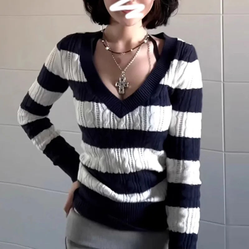 VILZSTUDIOS High Quality Slim V Neck Sweater