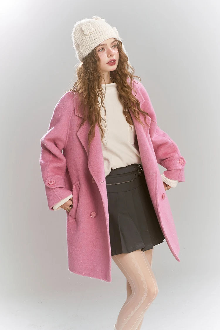 VILZSTUDIOS Retro Plaid Plush Preppy Coat