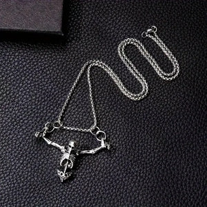 VILZSTUDIOS Exaggerated Retro Halloween Skeletons Pendants Necklaces