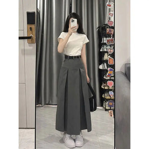 VILZSTUDIOS High Waist A-line Maxi Skirt