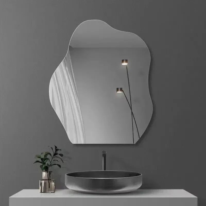 VILZSTUDIOS High Definition Acrylic Irregular Bathroom Mirror Wall Mirror Sticker Anti Shatter Non Glass Living Room Decorative Mirror