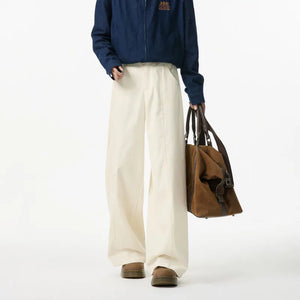 VILZSTUDIOS Beige Oversized Straight Corduroy Pants