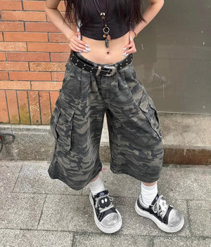 VILZSTUDIOS Camouflage Cargo Shorts for Young Shorts