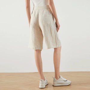 VILZSTUDIOS High Waist Linen Summer Shorts Pants