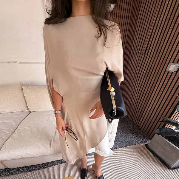 Elegant Loose Blouse with Shoulder Pads