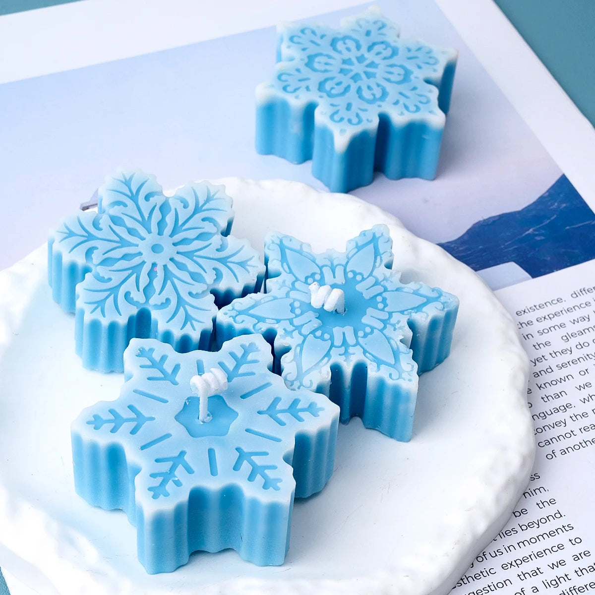 VILZSTUDIOS Silicone Snowflake Christmas Ornament Craft Mold