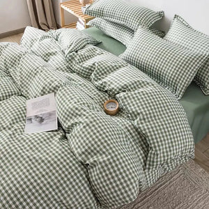 VILZSTUDIOS Soft Plaid Duvet Cover Bedding Set