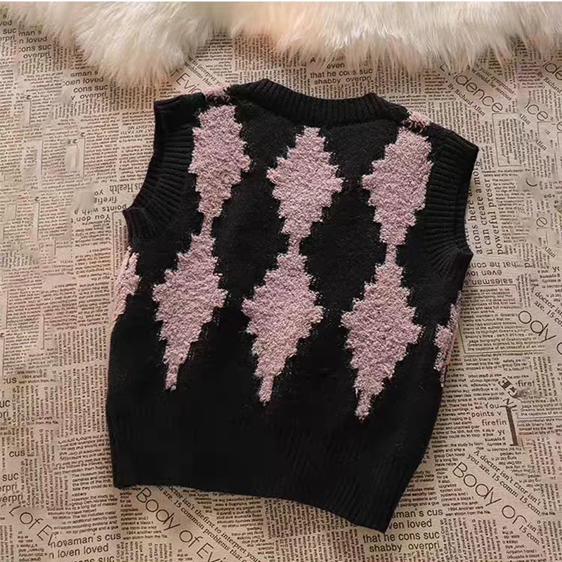 VILZSTUDIOS Cozy Loose V-Neck Knitted Vest