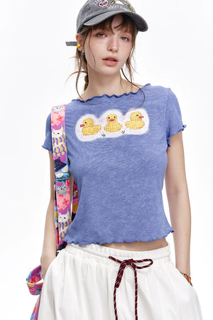 VILZSTUDIOS Slim Fit Triple Ducks T-Shirt