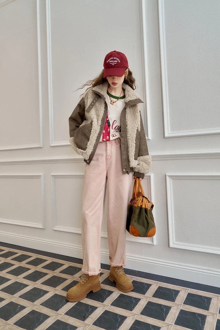 VILZSTUDIOS Vintage Woolen Fur Jacket