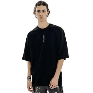 VILZSTUDIOS Oversized Graphic Print Cotton Goth T-shirt