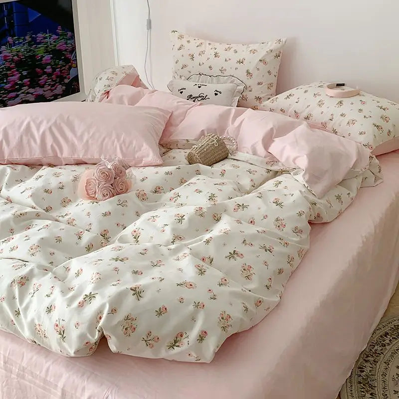 VILZSTUDIOS Soft Floral Duvet Bedding Set