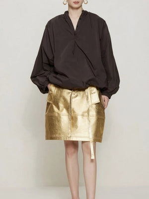 VILZSTUDIOS Faux Leather Mini Skirt