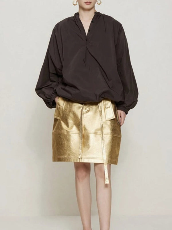 Faux Leather Mini Skirt