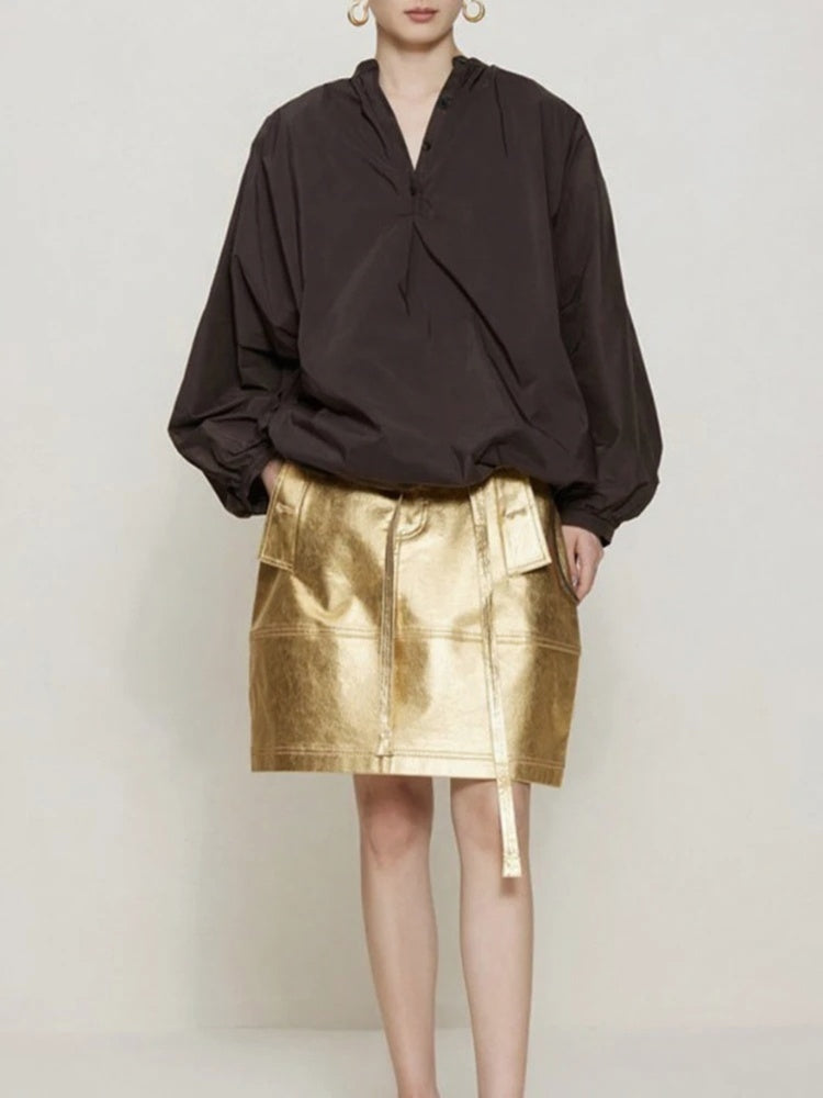 VILZSTUDIOS Faux Leather Mini Skirt