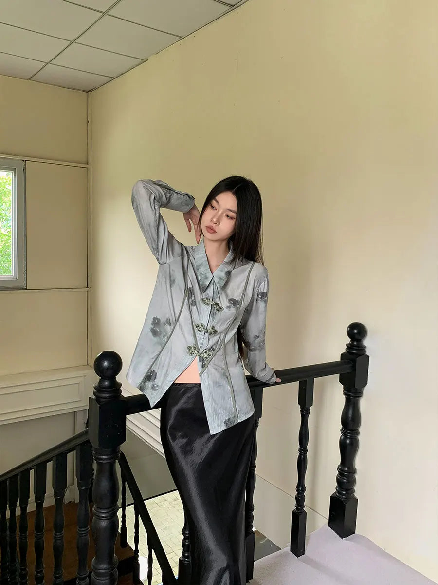 VILZSTUDIOS Tie Dye Button-Up Shirt