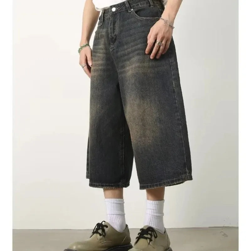 VILZSTUDIOS Dark Washed High Waisted Jorts