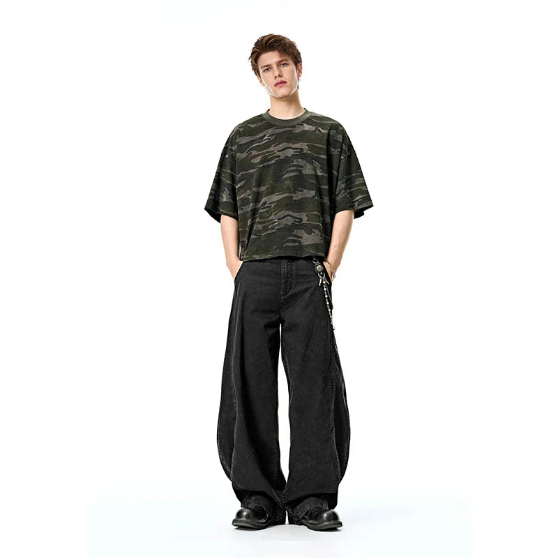 VILZSTUDIOS Vintage Washed Wide-leg Pants