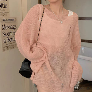 VILZSTUDIOS Fluffy Off Shoulder Knitted Top