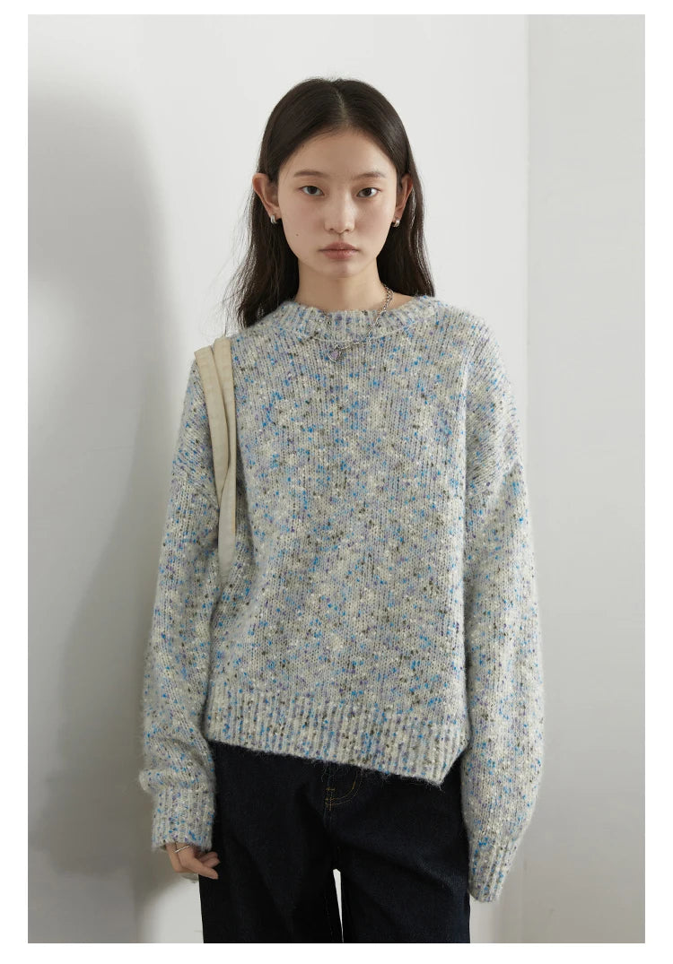VILZSTUDIOS Cozy Knitted Colorful Dots Sweater