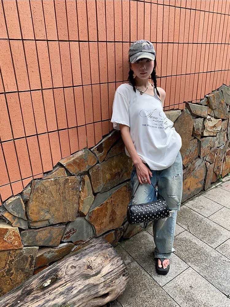 VILZSTUDIOS Chic Versatile Off Shoulder T-Shirt