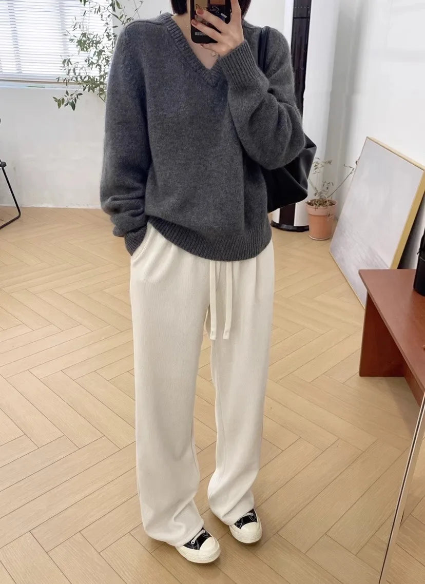 VILZSTUDIOS Cozy Knit Loose Long Sleeve Sweater