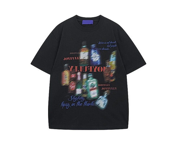 Oversized Blurred Graphic T-Shirt