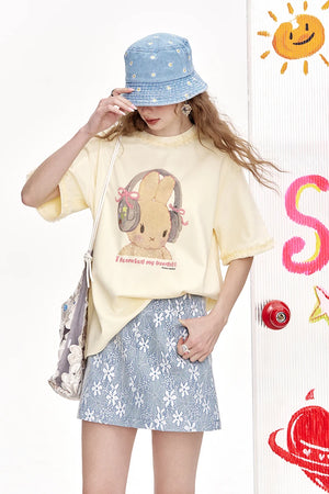 VILZSTUDIOS Laced Sleeves Casual T-Shirt