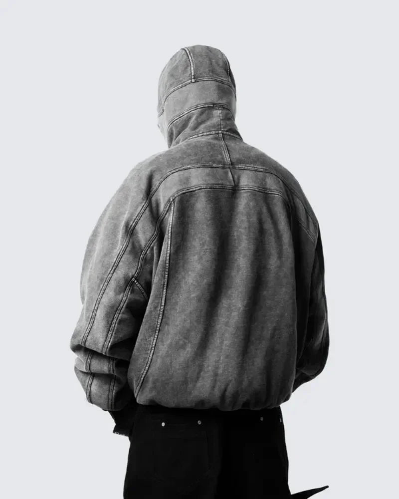 VILZSTUDIOS Washed Gray Classic Ninja Hoodie