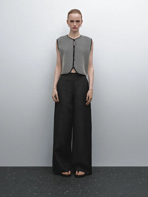 VILZSTUDIOS Chic Striped Knitted Vest