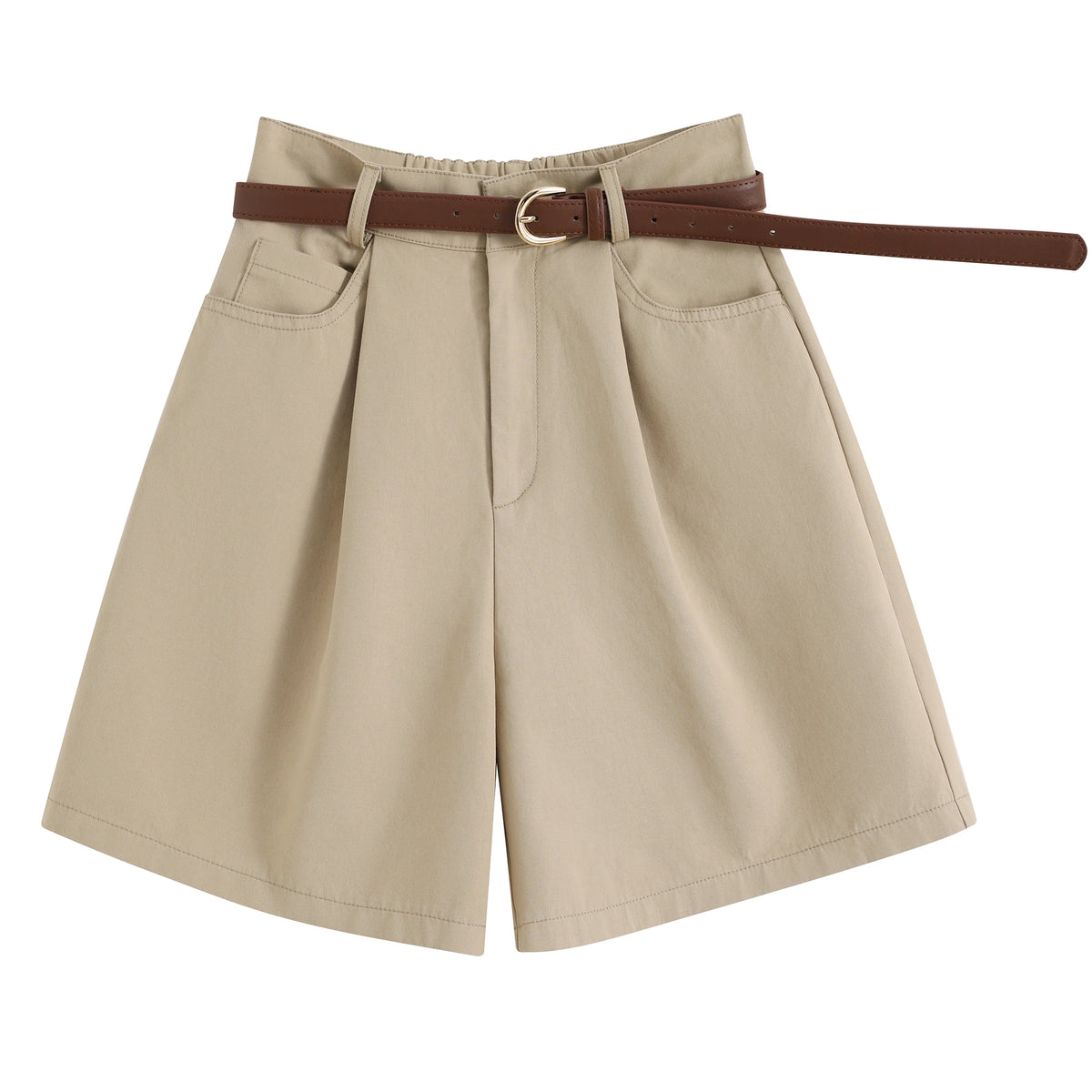 VILZSTUDIOS High Waist Khaki Cargo Shorts Pants