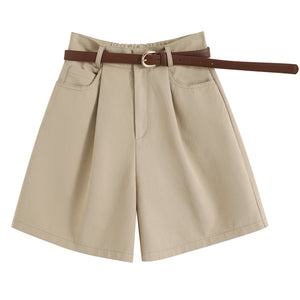 VILZSTUDIOS High Waist Khaki Cargo Shorts Pants