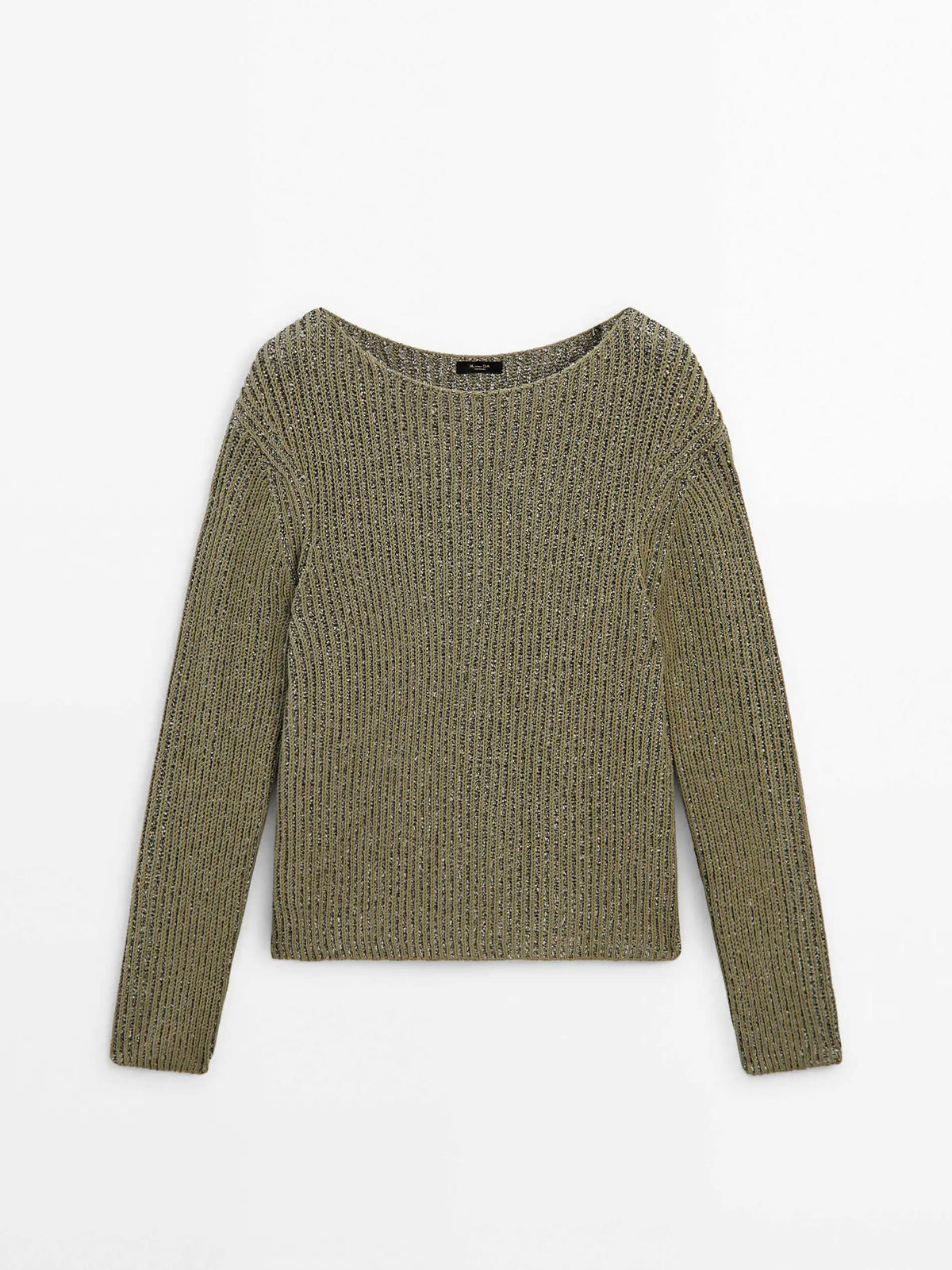 VILZSTUDIOS Green Slouchy Round Neck Sweater