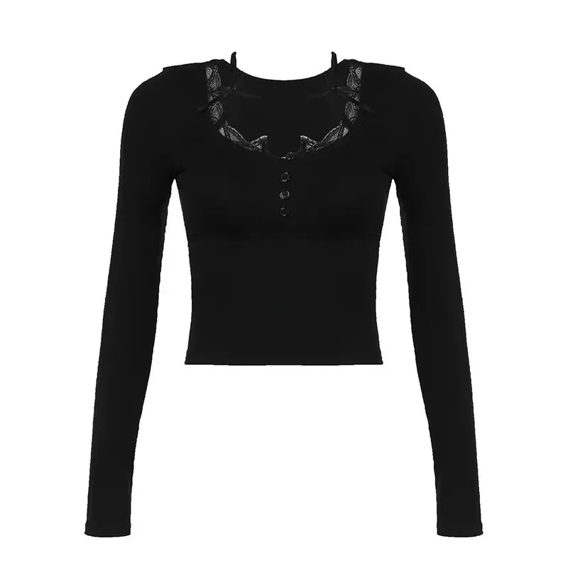 VILZSTUDIOS Gothic Square Neck Crop Top
