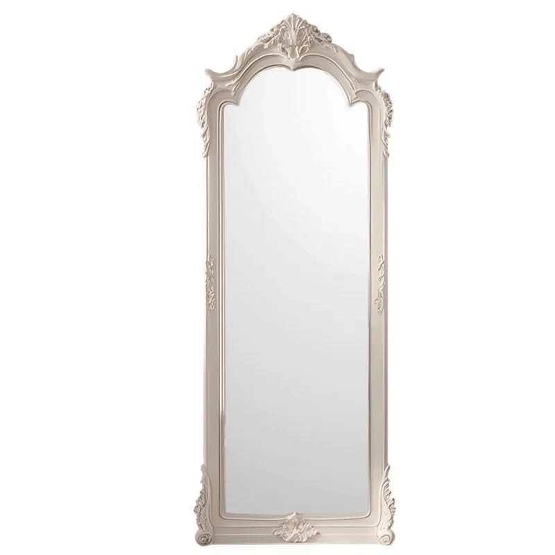 VILZSTUDIOS French retro full-length mirror European white floor-to-ceiling full-length mirror bedroom cloakroom wall wall wall fireplace de