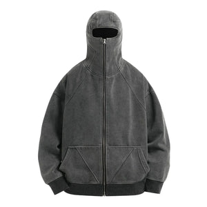 VILZSTUDIOS Washed Gray Classic Ninja Hoodie
