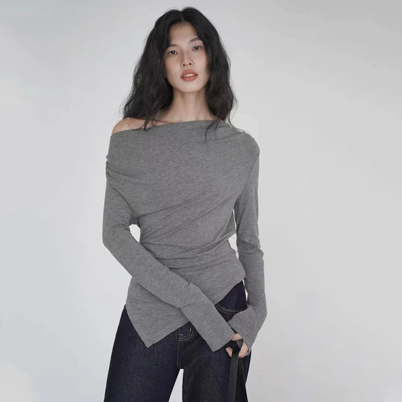 VILZSTUDIOS Irregular Sexy Slim Top