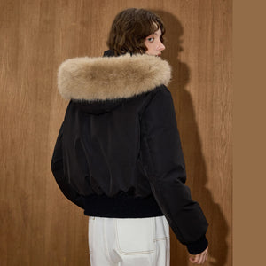 VILZSTUDIOS Retro Puffer Jacket With Fur Collar