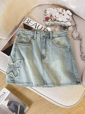 VILZSTUDIOS Spicy Girl High Waisted Denim Skirts