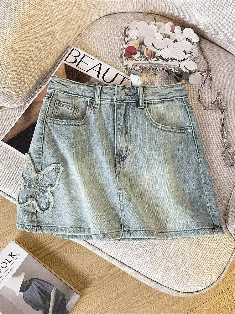 VILZSTUDIOS Spicy Girl High Waisted Denim Skirts