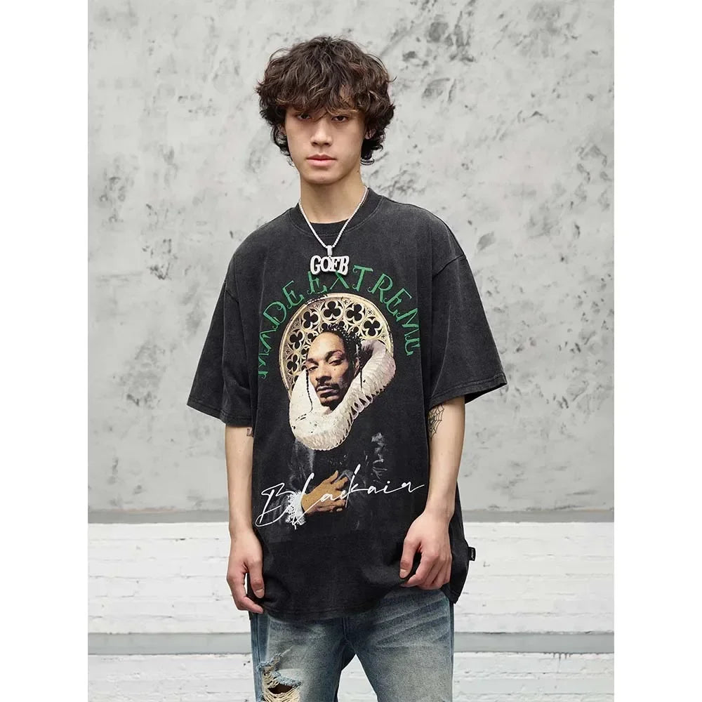 VILZSTUDIOS Extreme Graphic Rap Character Short T-Shirt