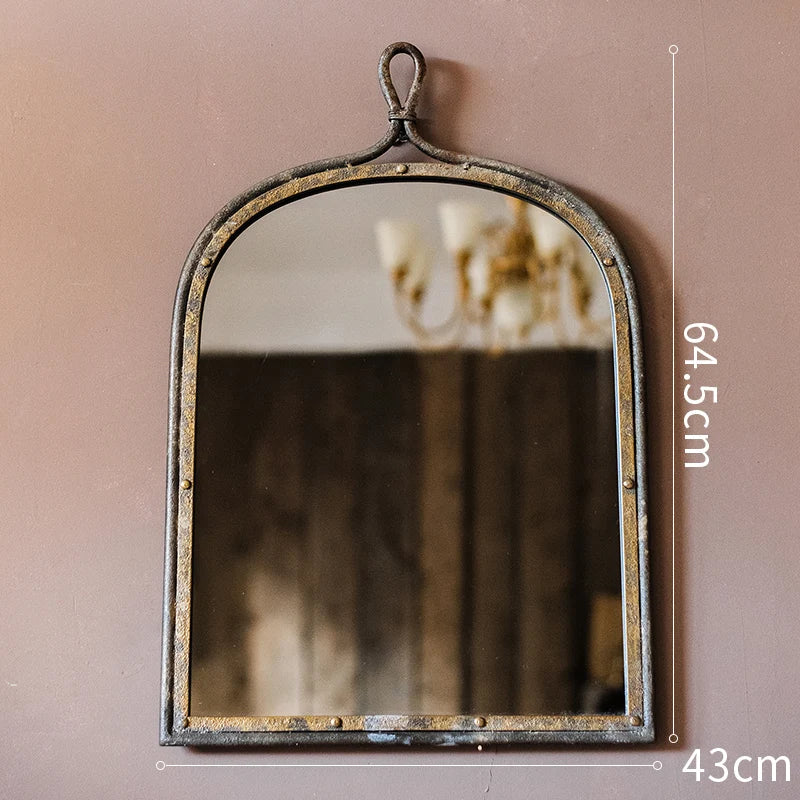 VILZSTUDIOS Huohan retro fake window decoration French wall-mounted mirror floor-to-ceiling fitting entrance living room fireplace mirror B